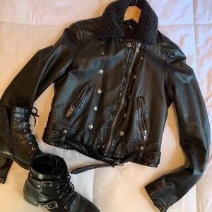 Vegan Leather Biker Jacket
